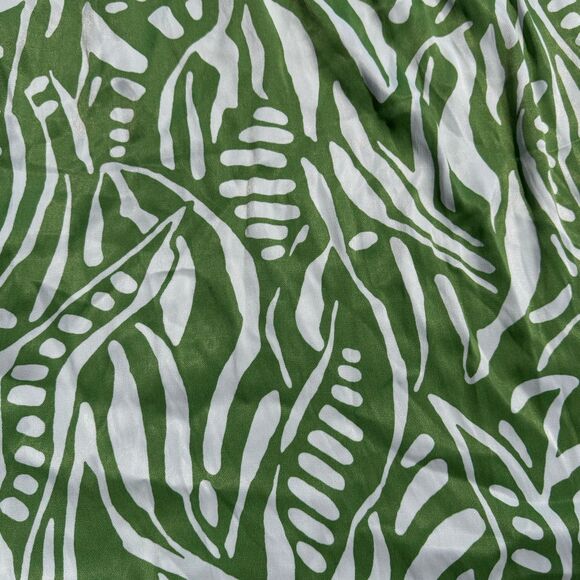 House of Harlow 1960 Green White Straight Skirt Large Side Slit Elastic NWT - Picture 5 of 9